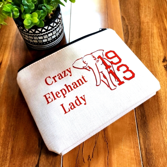 Set di 4 sottobicchieri Lucidi Crazy Elephant Lady (Scritta in